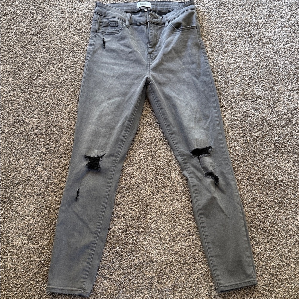 Pistola Gray Distressed Skinny Jeans